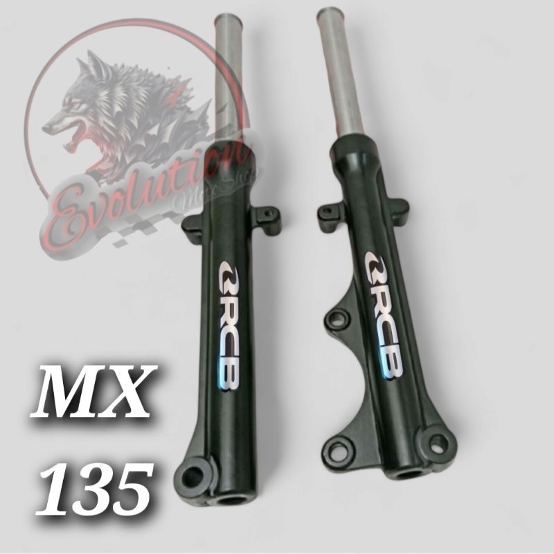 Shock depan JUPITER MX 135 Standar variasi emblem timbul shock depan jupiter mx pnp