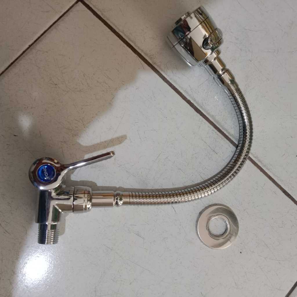 KRAN AIR CUCI PIRING FLEXIBLE TEMBOK 1/2 INCH TIPE V TUL TEMBOK MERK ONDA