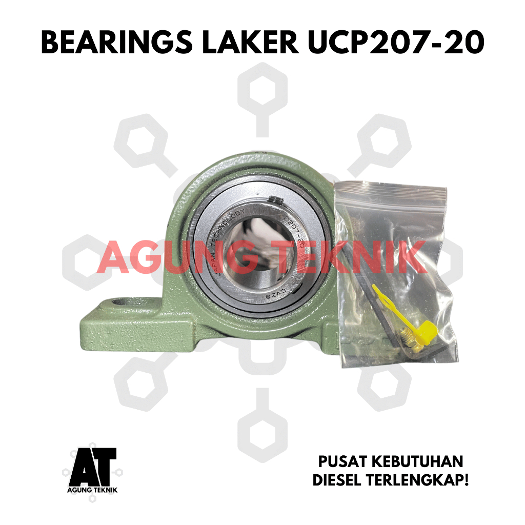 ⁠Pillow Block Bearings Laker Duduk UCP207-20 Set ASB ORIGINAL