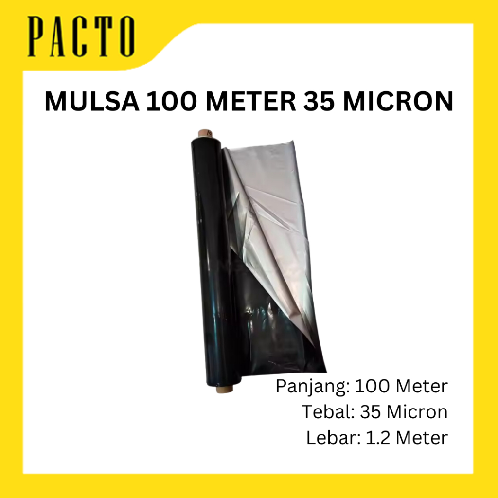 Plastik Mulsa Hitam Perak 4 Kg Mulsa Perkebunan Mulsa 100 Meter