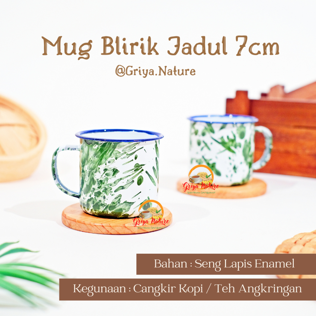 GRIYA NATURE [COD] Mug Blirik Jadul 7cm  | Cangkir Kopi Angkringan | Cangkir Kopi Jadul | Cangkir Ja
