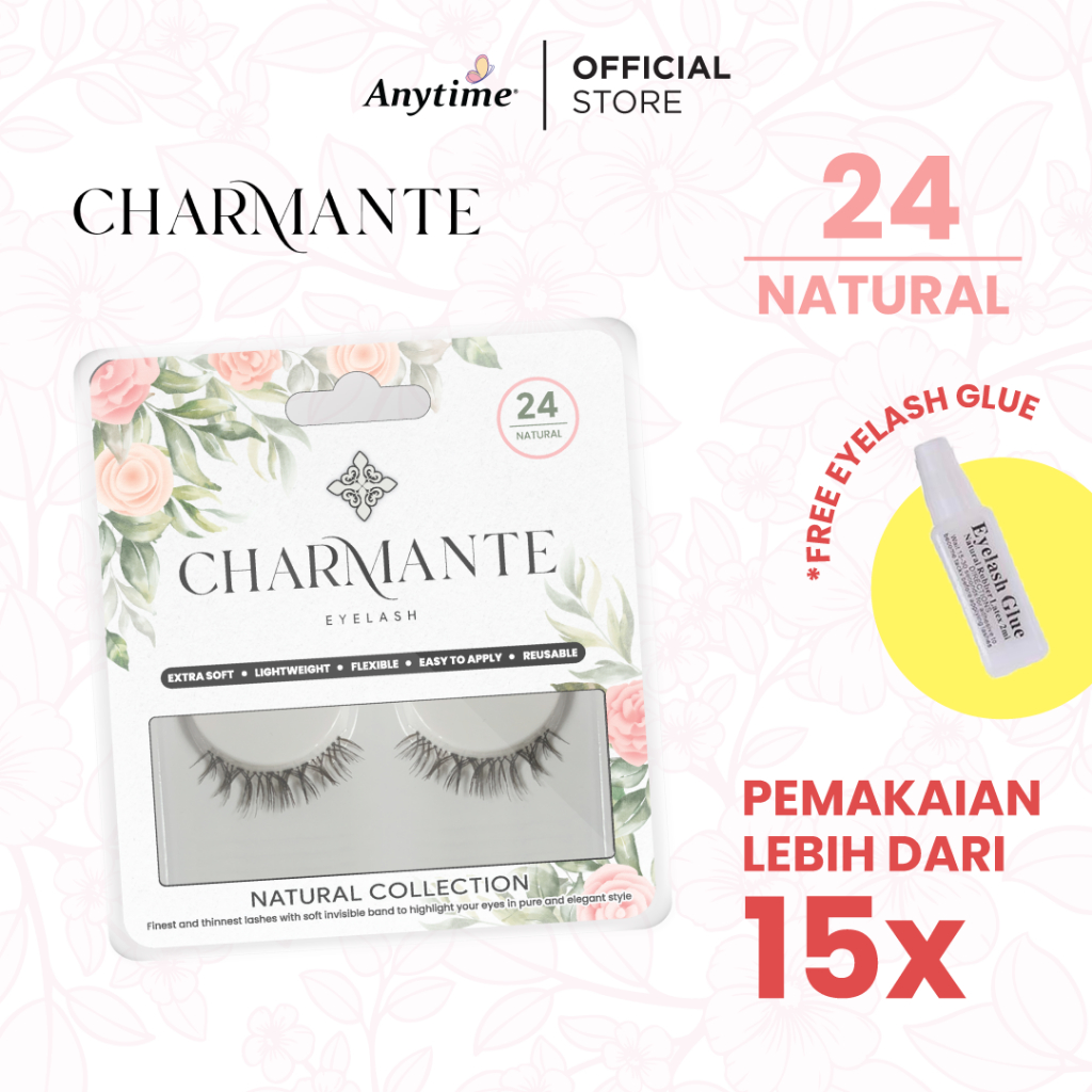 Charmante Eyelash - Natural 24 Bulu Mata Palsu Natural