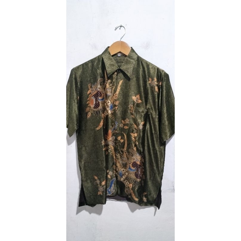 Atasan Baju Kemeja Batik Satin Pria Andre Enam Saudara 3