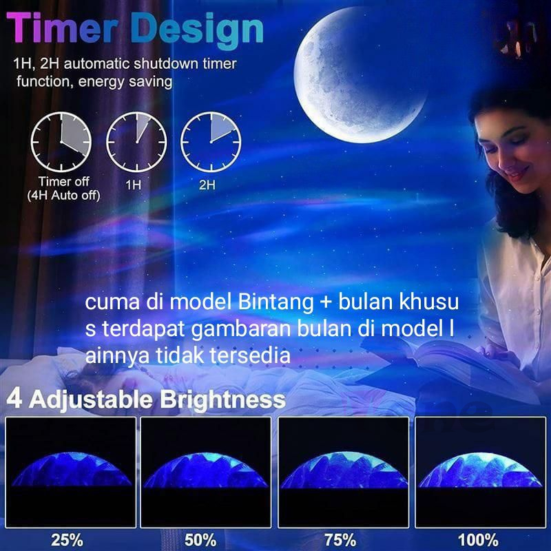Evrydaygift Lampu Proyektor Lampu Tidur Aesthetic Lampu Led Lampu Tidur Lampu Hias Lampu Kamar