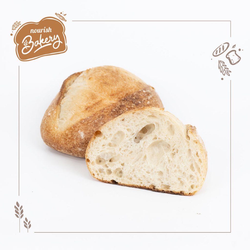 

Country White - 100% Sourdough Country Bread Long Fermentation (Vegan) 600gr - SLICE