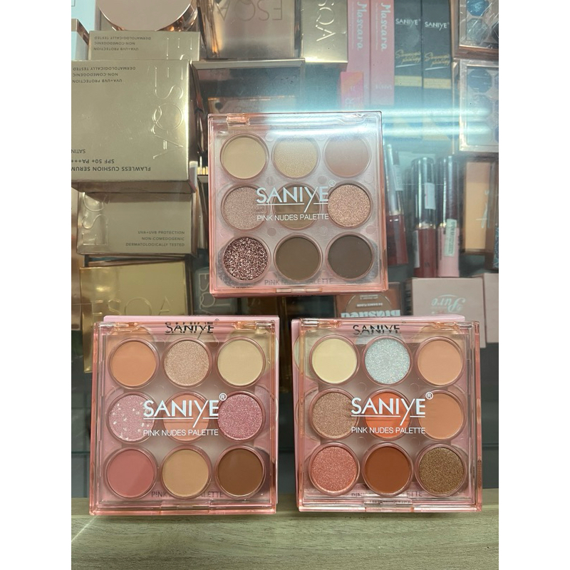 Saniye Pink Nudes Palette | Eyeshadow Pigmented Palette Saniye | Eyeshadow Murah Saniye
