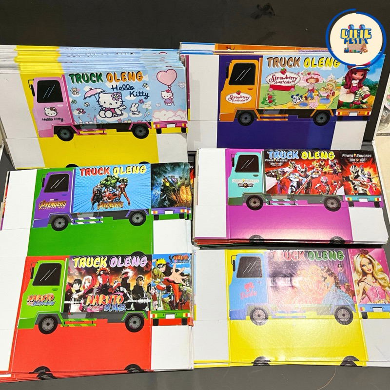 

100pcs Kotak kado Truk Oleng uk 12,5 x 7 cm Motif tidak bisa pilih