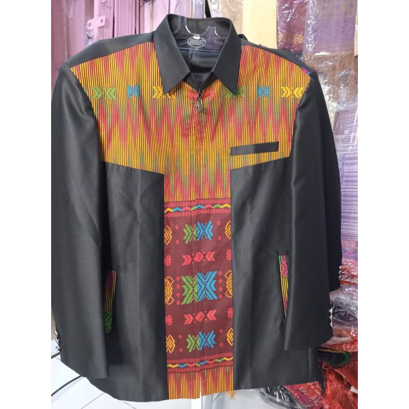 Jual  jas /Jasket/ semi jas pria dewasa lengan panjang motif ulos terbaru terlaris bahan premium