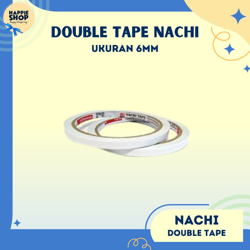 

DOUBLE TAPE 6MM Nachi Lakban Selotip Kecil Plakban Isolasi 6mm Solasi 1/4 Inchi Stationery Murah