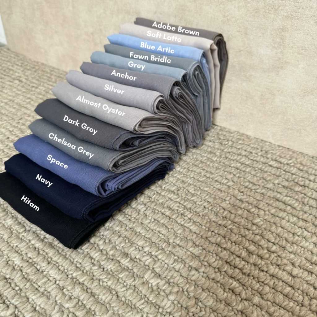 Alqeera HIJAB - Basic Scarf/ Plain Square/ Segiempat/ Pollycotton polos by Rahijab.id PART 1