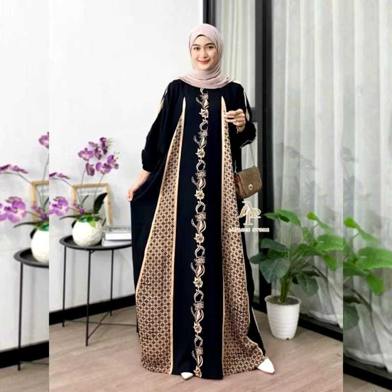 Kaftan Fatma - Kaftan Rayon Premium motif Kaftan Batik Sultan Busui Lengan Panjang Daster Kaftan