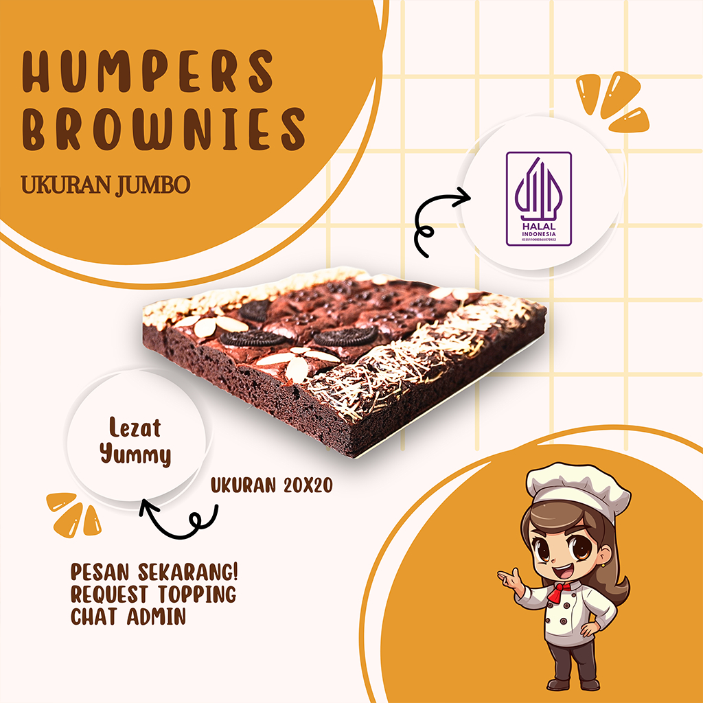 

FUDGY BROWNIES HUMPERS COKLAT UKURAN 20x20