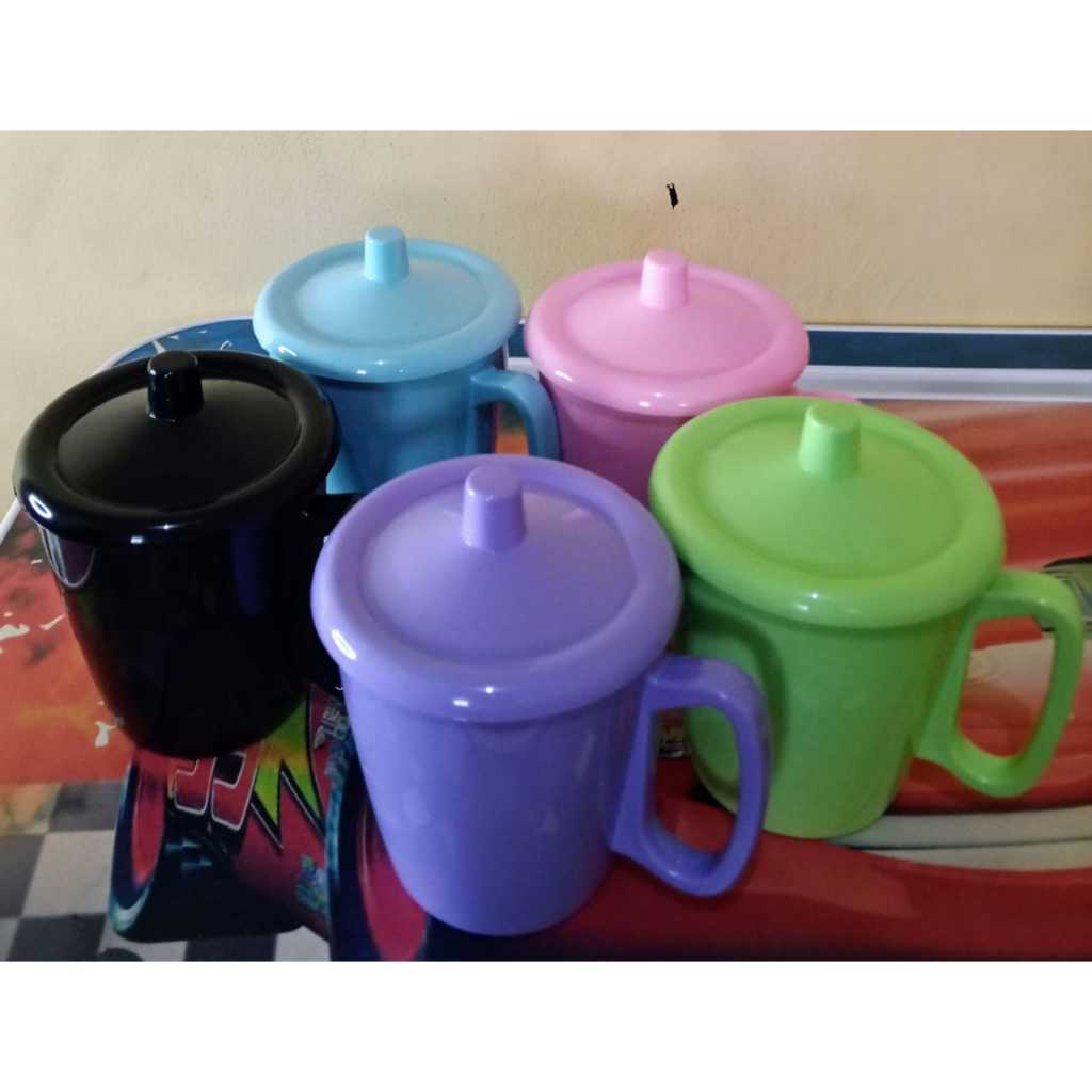Gelas/Gelas cangkir/Gelas Murah/Gelas tutup melamin 450ml/Gelas minum/cangkir tutup tahan panas/cang