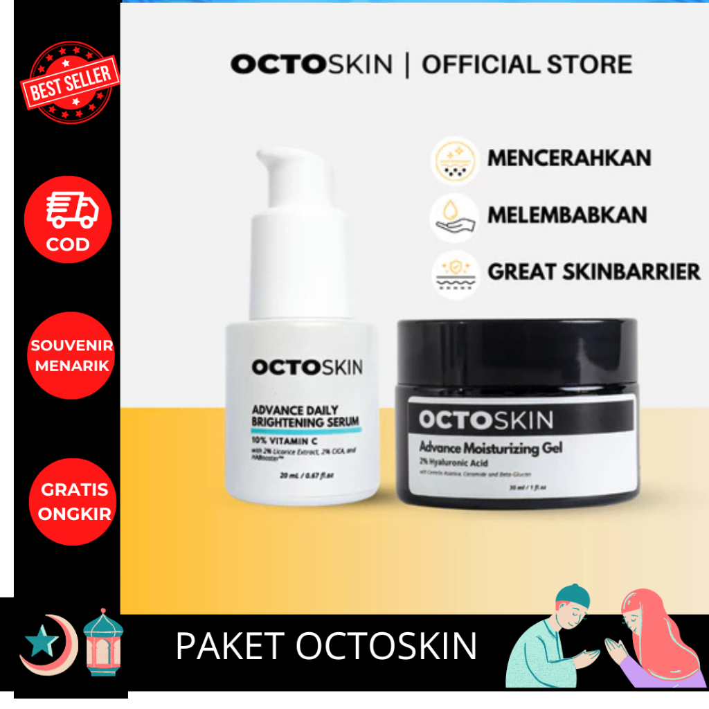 [Paket OCTOSKIN] Octoskin Paket Ganteng Max 1 (Serum dan Moisturizer)l
