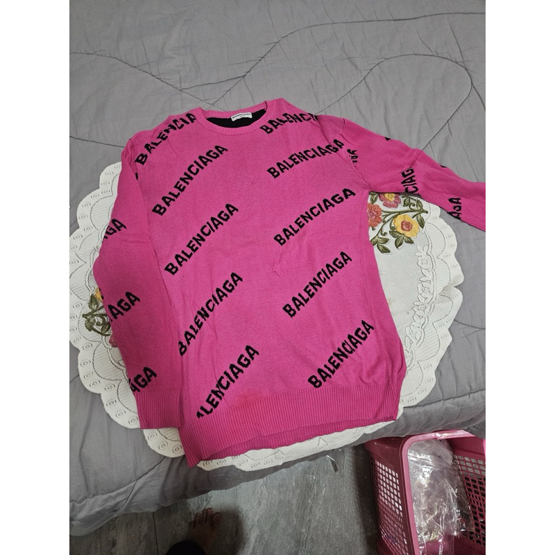 sweater rajut balenciaga pink premium