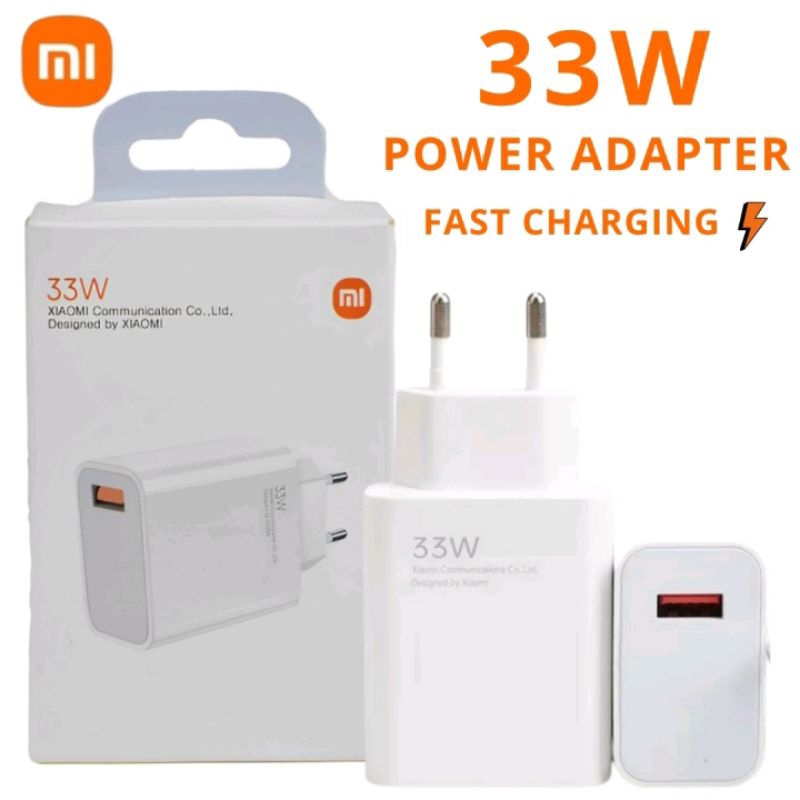 Adaptor Charger Xiaomi 33W Fast Charging Batok Kepala Casan