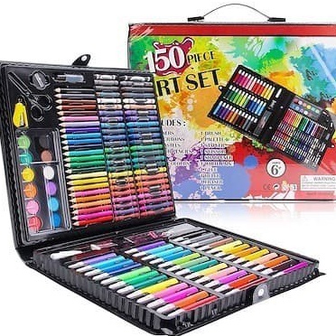 

Baru Laris crayon set 15pcs anak cat air mewarnai anak set gambar anak mengganbar anak pensil warna set