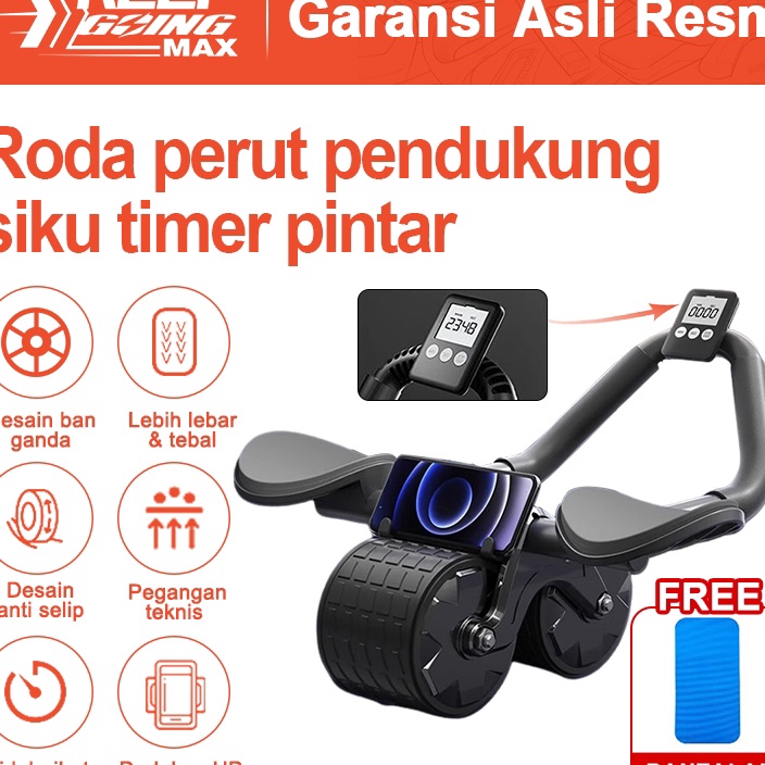 Hemat Alat kebugaran di dalam rumah dengan dukungan siku untuk membantu melatih otot perut dan menge