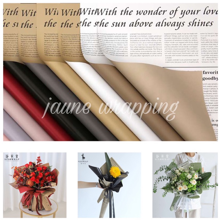 

Hadir Surprise 1PAK2LEMBAR JGA Kertas Buket Bunga Koran Bi Color Flower Wrapping Paper Cellophane