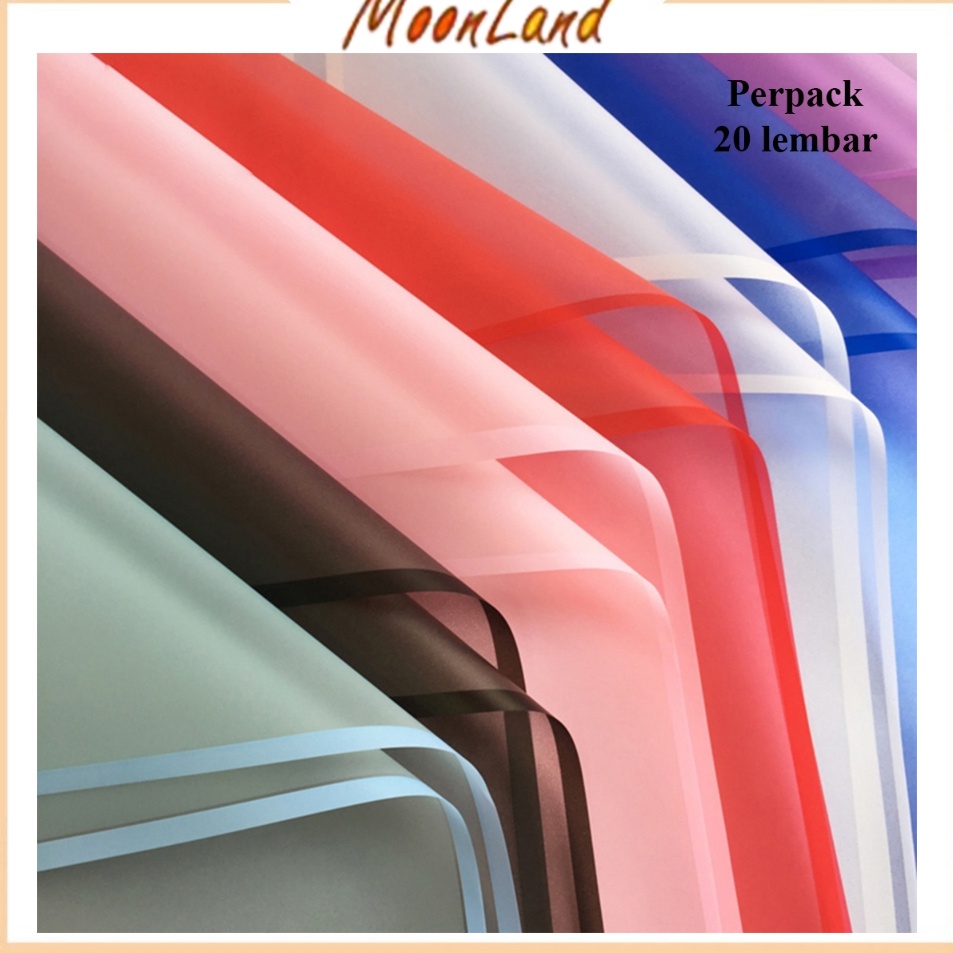 

Dijamin Original 2 Lembar Kertas Buket Bunga Wrapping Paper Cellophane List Transparant Perpack Kb5