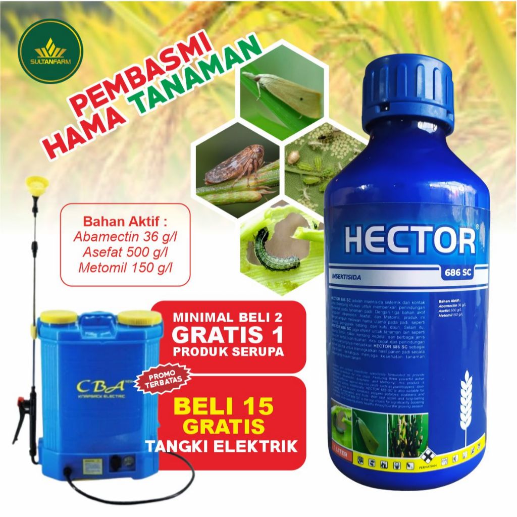 HECTOR 686 SC - INSEKTISIDA RACUN ULAT DAN SERANGGA DENGAN ABAMECTIN/ASEFAT/METOMIL