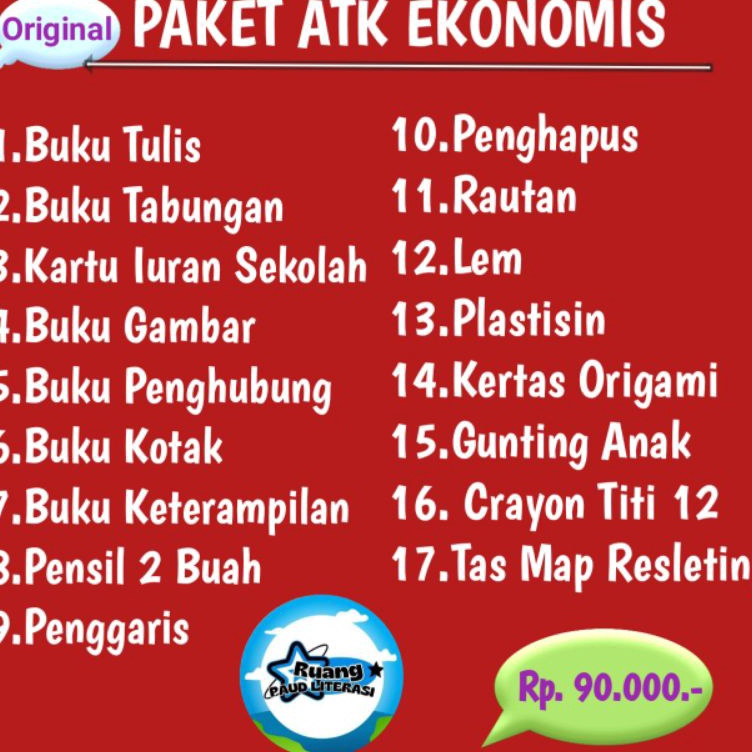 

Hemat Menarik Promo Paket Alat Tulis Sekolah Paket atk Sekolah TK Paud