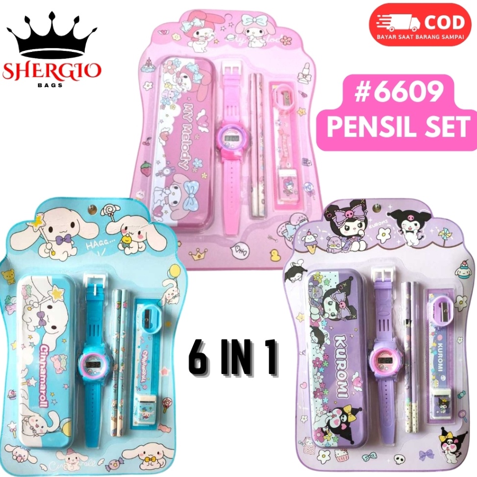 

Paling Terbaru 669 Studen Set Alat Tulis Sekolah Karakter Kuromi Cinamonrol My Melody Pensil Karakter Anak Perempuan GIO BAGS Jam Tangan Rautan Penggaris 6 In 1