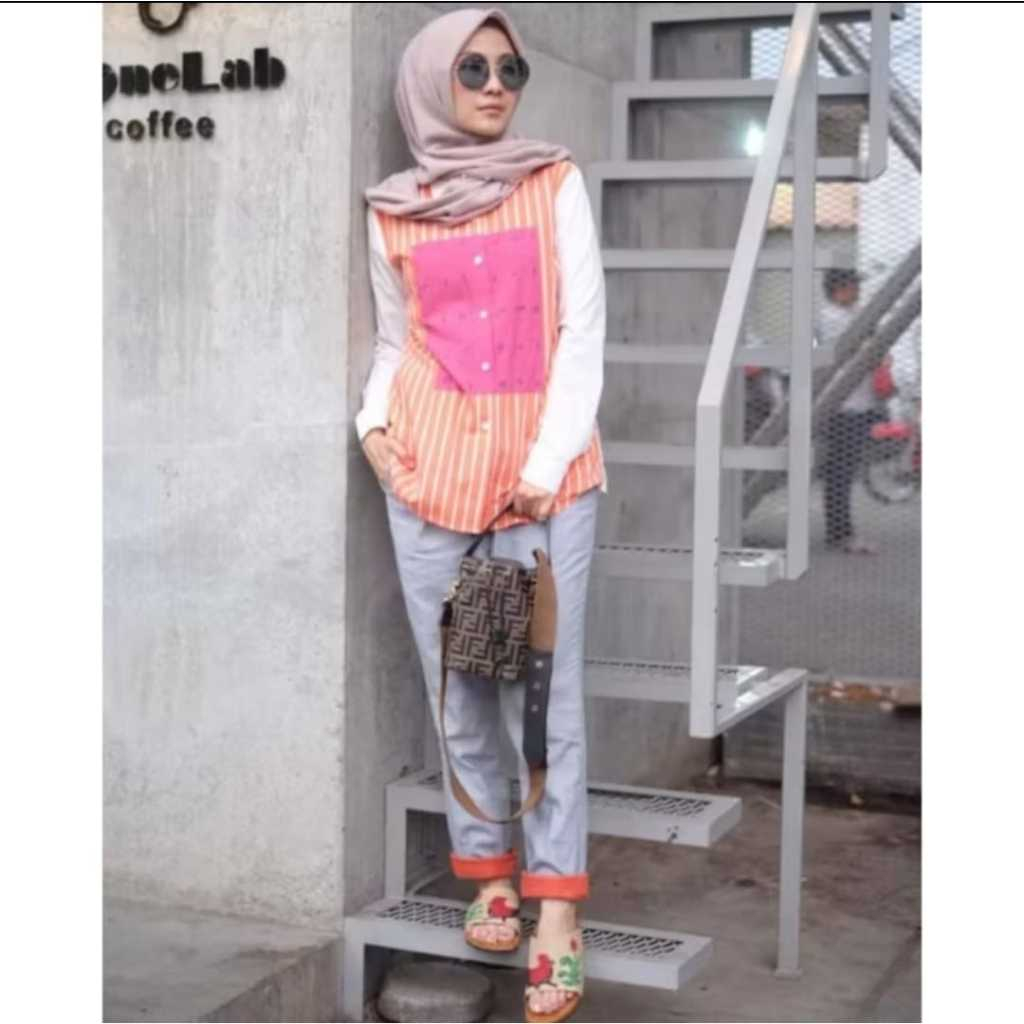 New ABATA SHIRT MONEL_ SHIRT BY MONEL_KEMEJA_ATASAN _FASHION WANITA_PAKAIAN MUSLIM WANITA