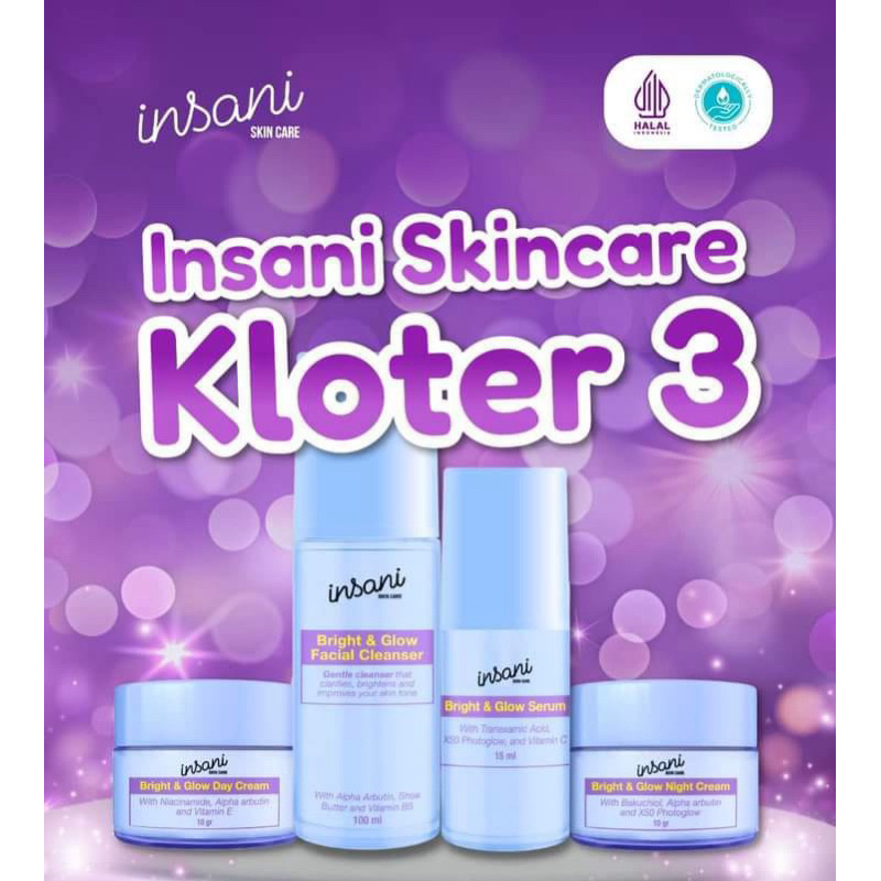 INSANI SKINCARE GLOW KLINIK & BPOM / PAKET INSANI SKINCARE