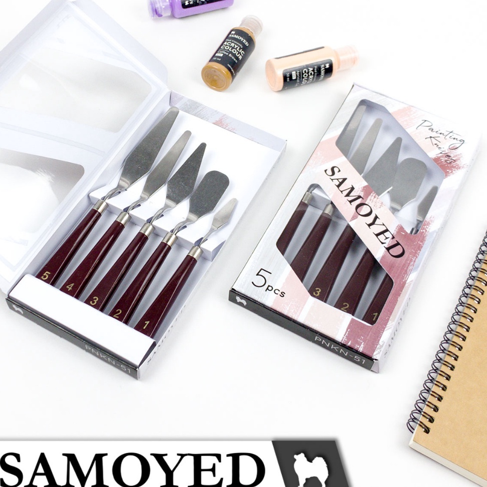 

Model Spesial Pisau Spatula Lukis Palet Tanah Liat Dekorasi Kue Artist Painting Mixing Palette Clay Cake Frosting Knife Knives Scraper Set Samoyed PNKN51