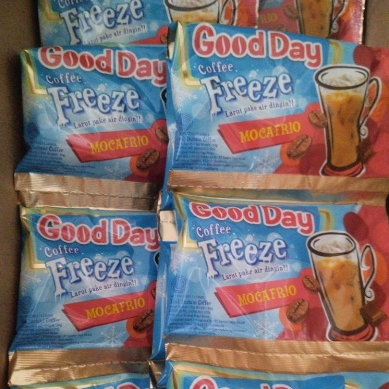 

good day freeze coffe mocafrio 1renceng isi 10pcs 30gr