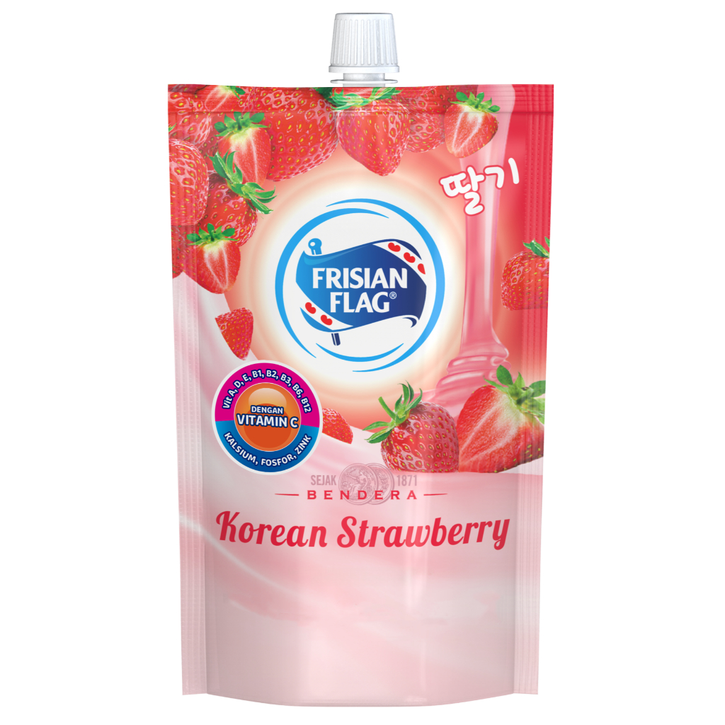 

Gimmick Frisian Flag Bendera Kental Manis Korean Strawberry Pouch 260g