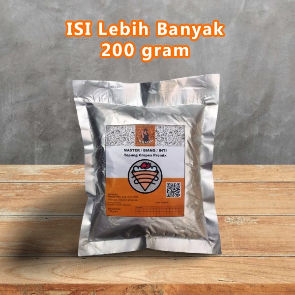 

Tepung Bahan Inti Crepes Master Tepung Crepes Premix - Isi 200 gram