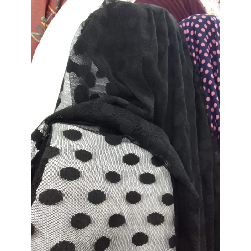 KAIN TILE HITAM DOT HITAM PREMIUM