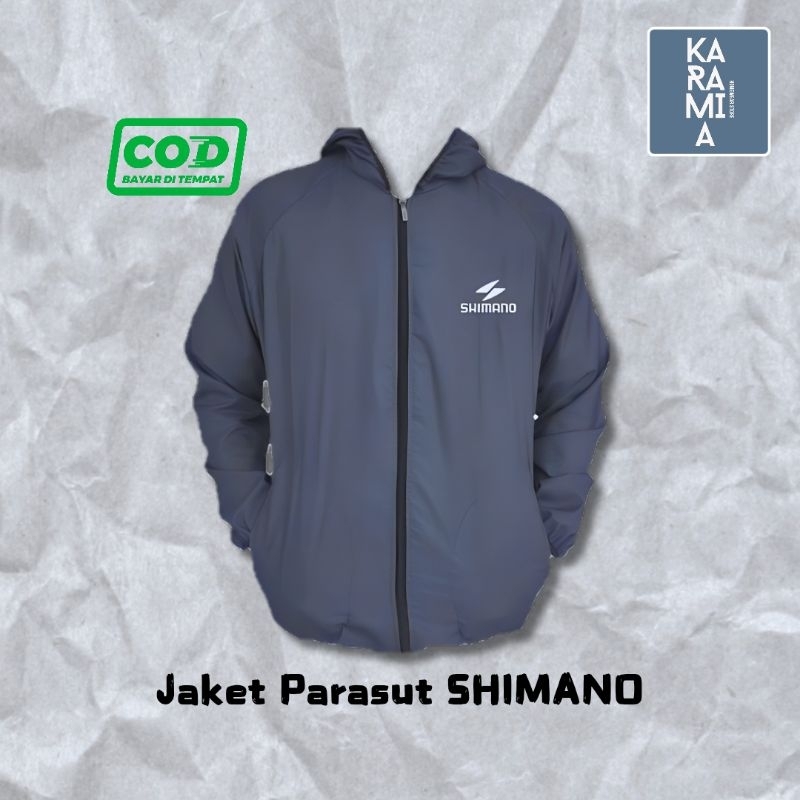 Jaket Parasut Shimano GRAY Pria dan Wanita / Jaket Parasut Olahraga/ Jaket Olahraga Unisex / Jaket O