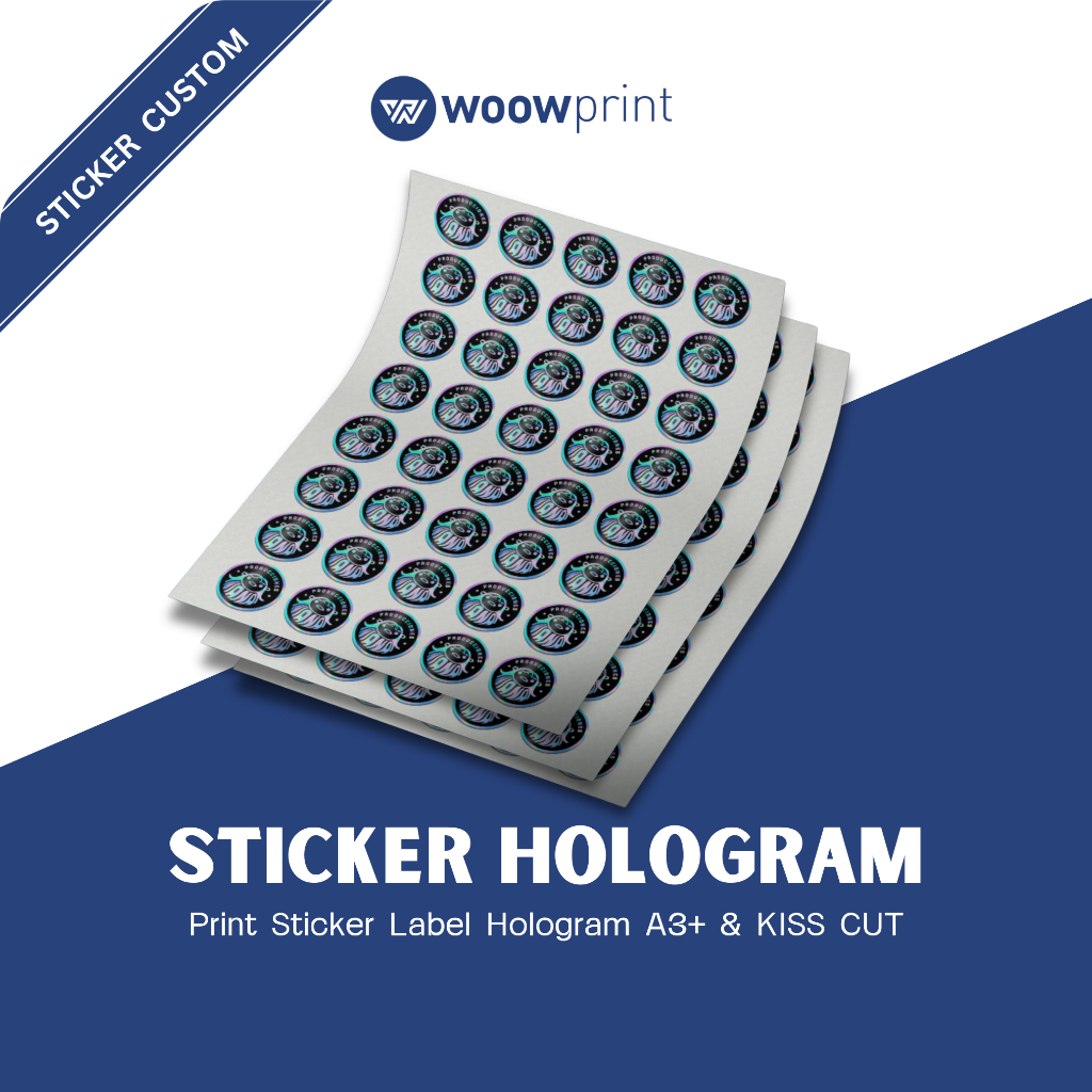 Print Sticker Label Hologram A3+KISS CUt & DIE CUT