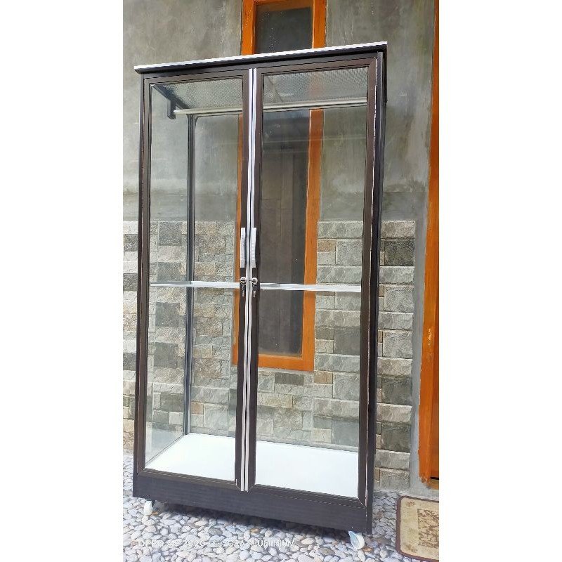 LEMARI PAKAIAN FULL GAMIS ALUMUNIUM / LEMARI BAJU GAMIS KEKINIAN MINIMALIS