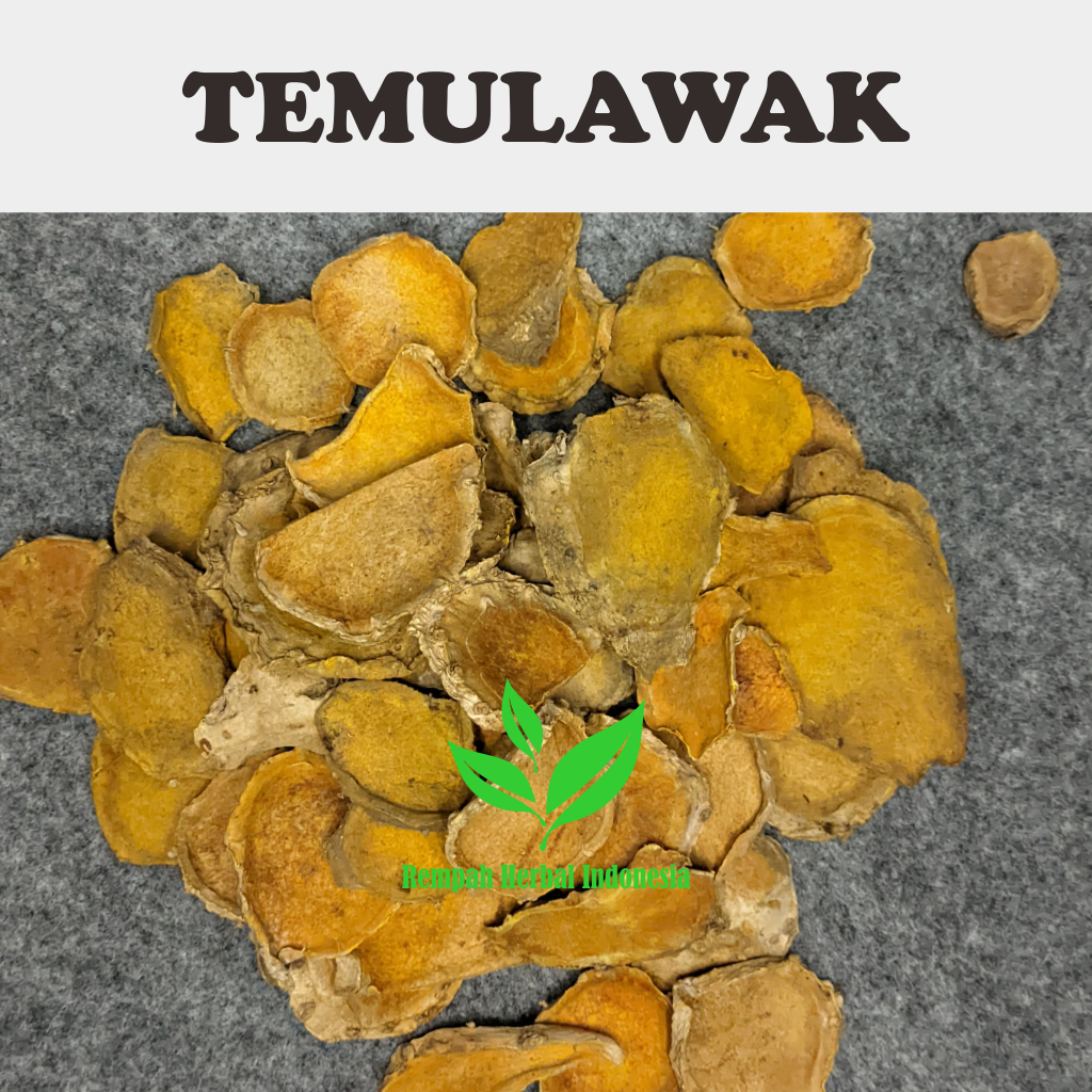 

100 Gr Temulawak Curcuma Kering Rajang Kualitas Terbaik Obat pencernaan Alami