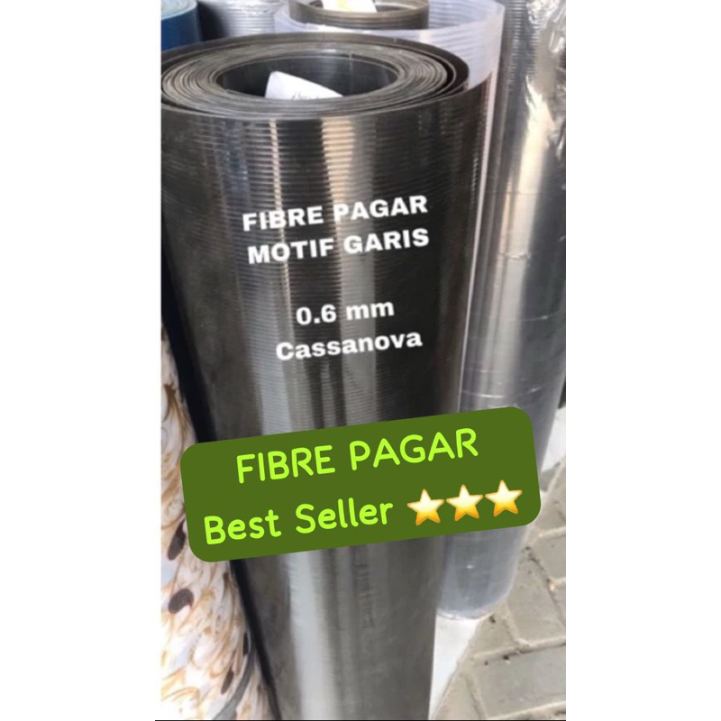 PLASTIK PAGAR Hitam & Putih Motif GARIS . Tinggi 1 mtr . Plastik Penutup Pagar . Fibre pagar