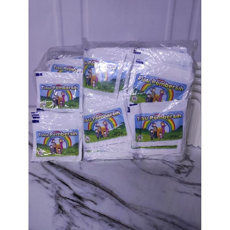 TISU GALON AIR ISI ULANG TISSU GALON TISSU BASAH PEMBERSIH GALON ISI 100 PCS