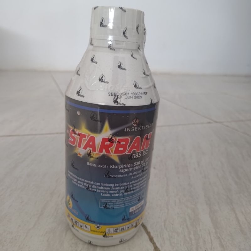 Starban 1Liter 585EC insektisida Sipermetrin 55g/l + klorpirifos 530g/l