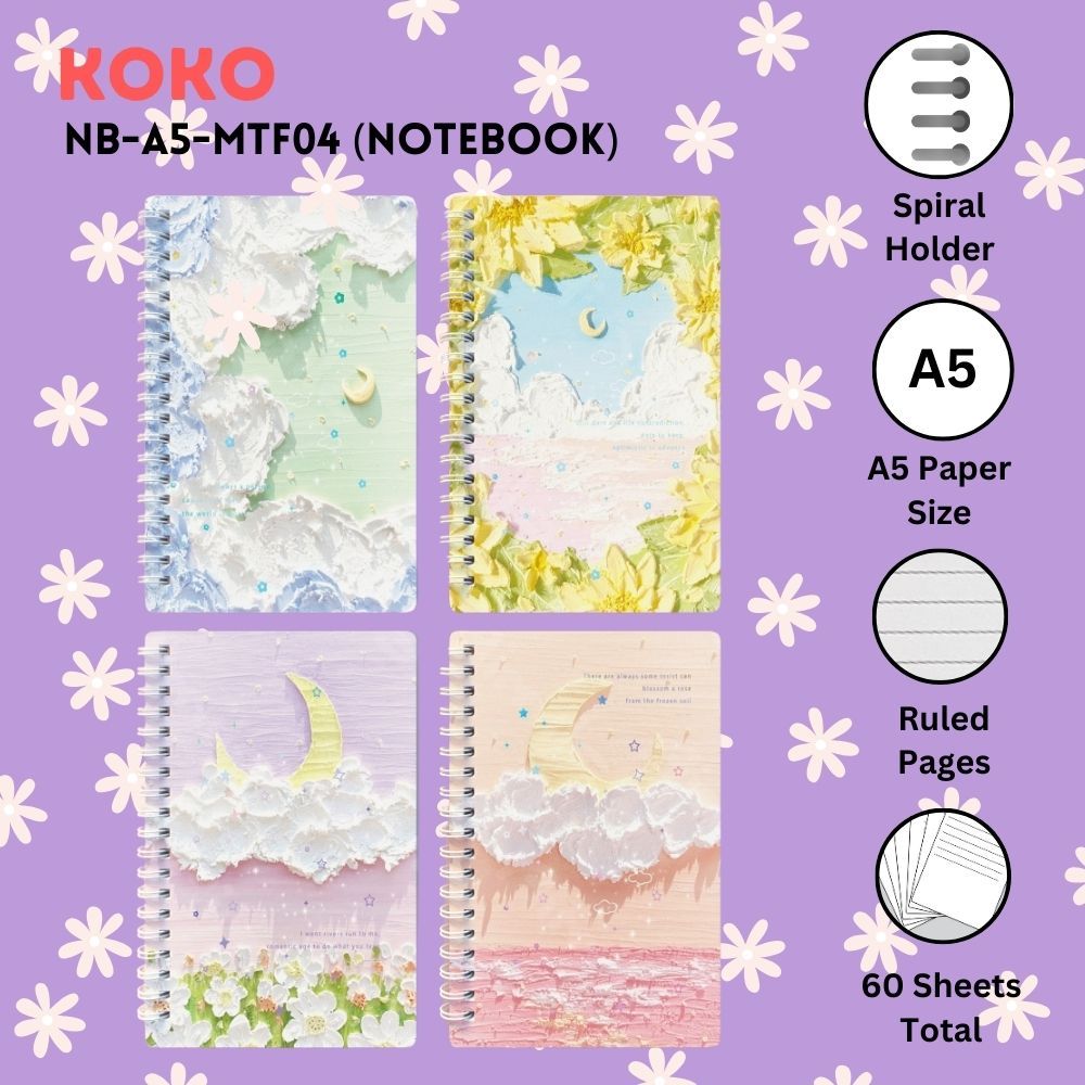 

Notebook Buku Tulis A5 Koko isi 60 lembar NB-A5-MTF04 Floral Painting