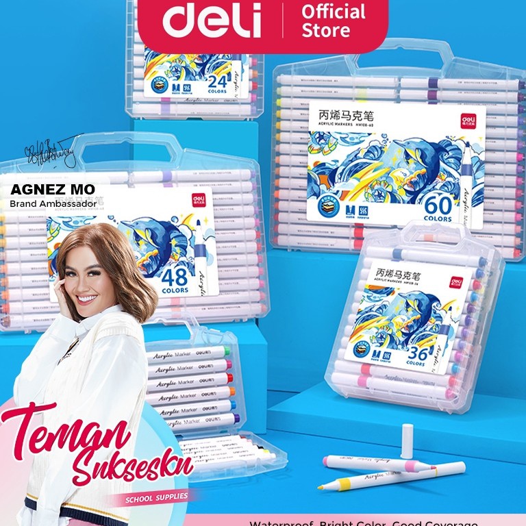 

KODE D8D Deli Genius Spidol Akrilik Acrylic Marker 12243648 Warna HM18