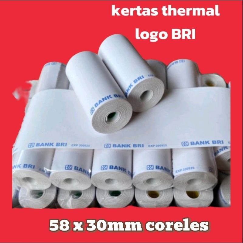 

kertas kasir murah thermal rol EDC logo BRI 58x30mm/57x30mm