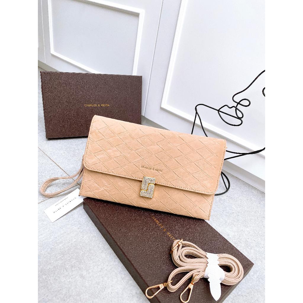 C**K CLUTCH BAG KODE CK629 W FREE BOX, DOUBLE TALI, ZIPPER LOGO