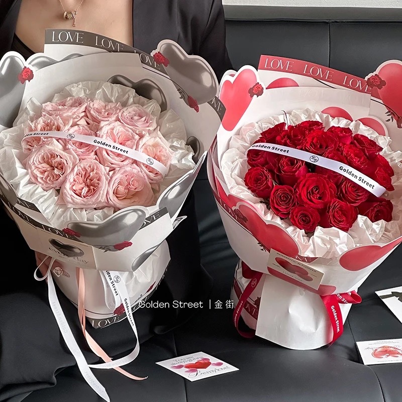 

CONFESSION - kertas buket bunga murah 3d motif lucu hati import china