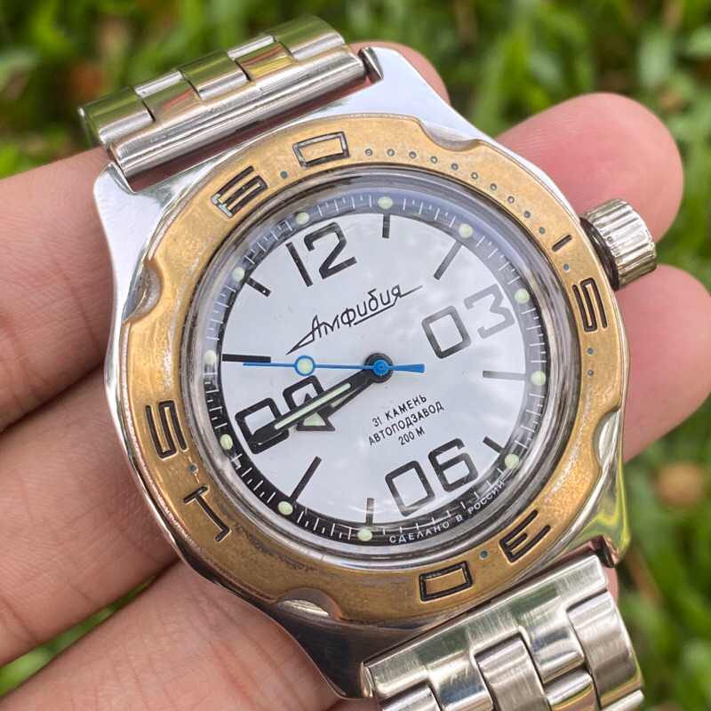 jam tangan bostok vostok amphibia 100816 military russian diver watch 200m Automatic