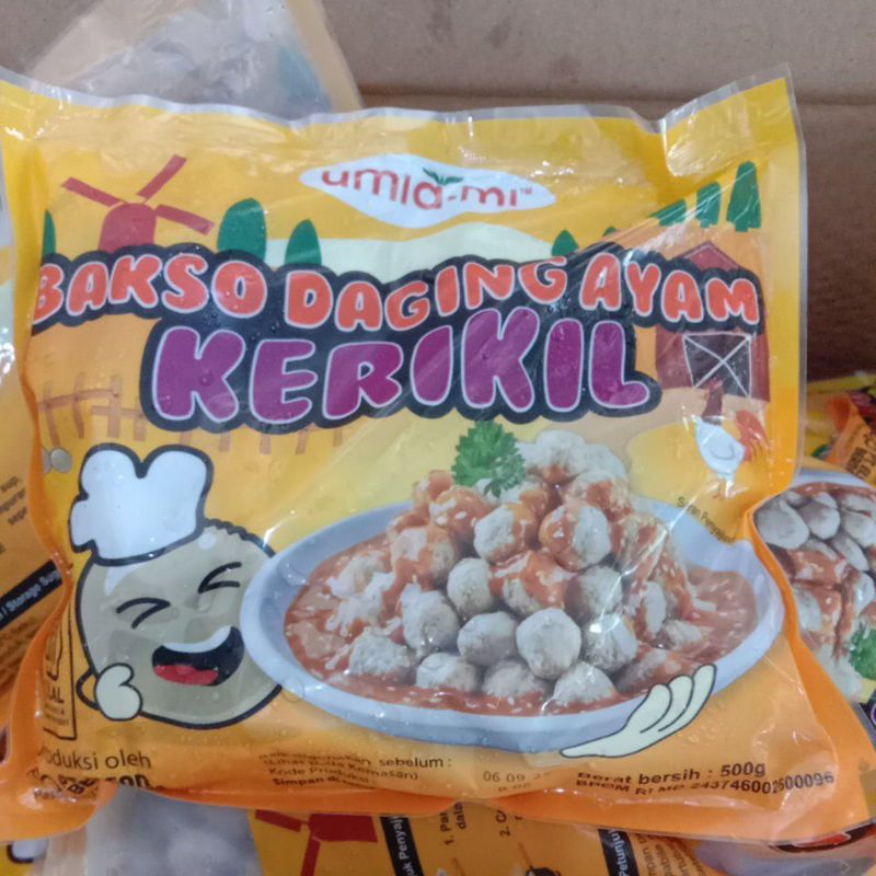 

Vitalia Baso sapi berat 640gr/Umiami Baso Ayam Kerikil 500gr