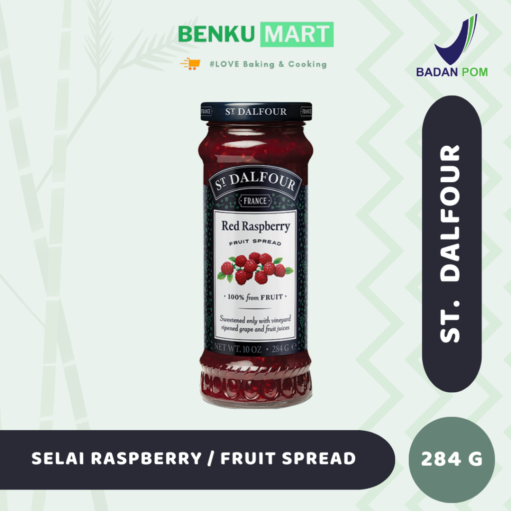 

Selai St. Dalfour Raspberry Jam Fruit Spread 10 Oz | 284 Gr