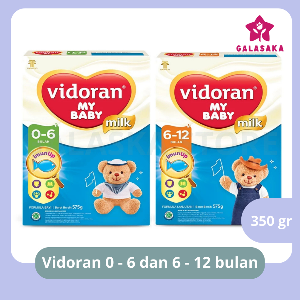 VIDORAN 0 - 6 BULAN 6 - 12 BULAN 350 GR EXP AGU 2026 SUSU FORMULA BAYI